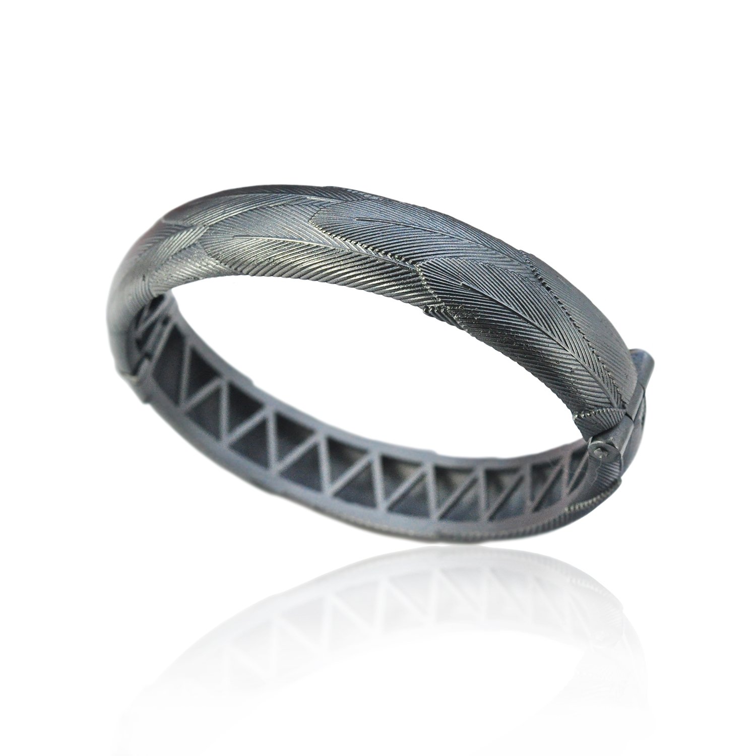 ◆アティース◆Atease FEATHER BRACELET◆ Hinged Feather Bracelets — Rebecca Myers Design